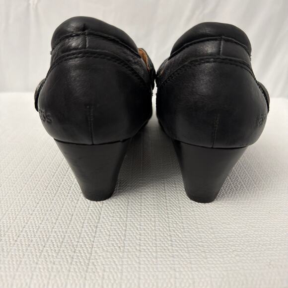 Taos Shoes Womens Size 9 Black Leather Angel Mary Jane Heel Adjustable Strap - Picture 4 of 11